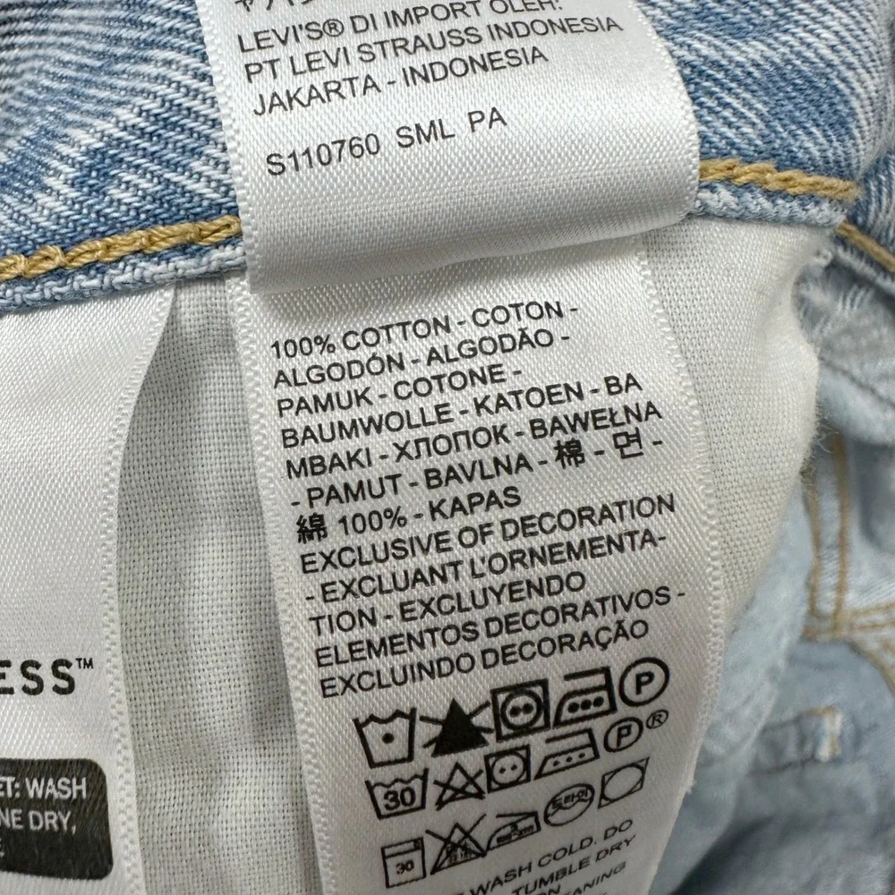 Levi's Distressed Wedgie Straight Ankle Jeans Light Wash Button‎ Fly Size 29x26